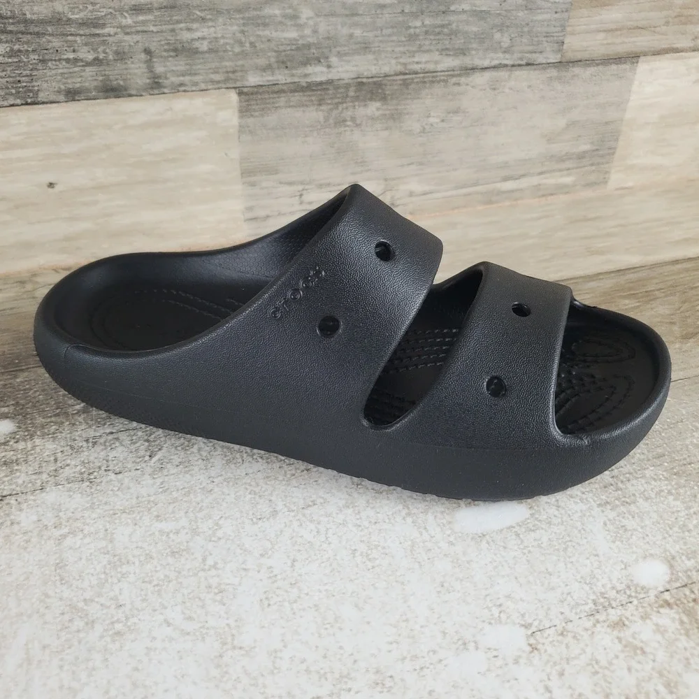 Crocs Classic Kid Slide Sandal Sz 3 J3 Rubber Slip On Rubber Open & Round Toe